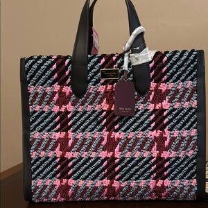 Kate Spade Pink and Black Structured Tote